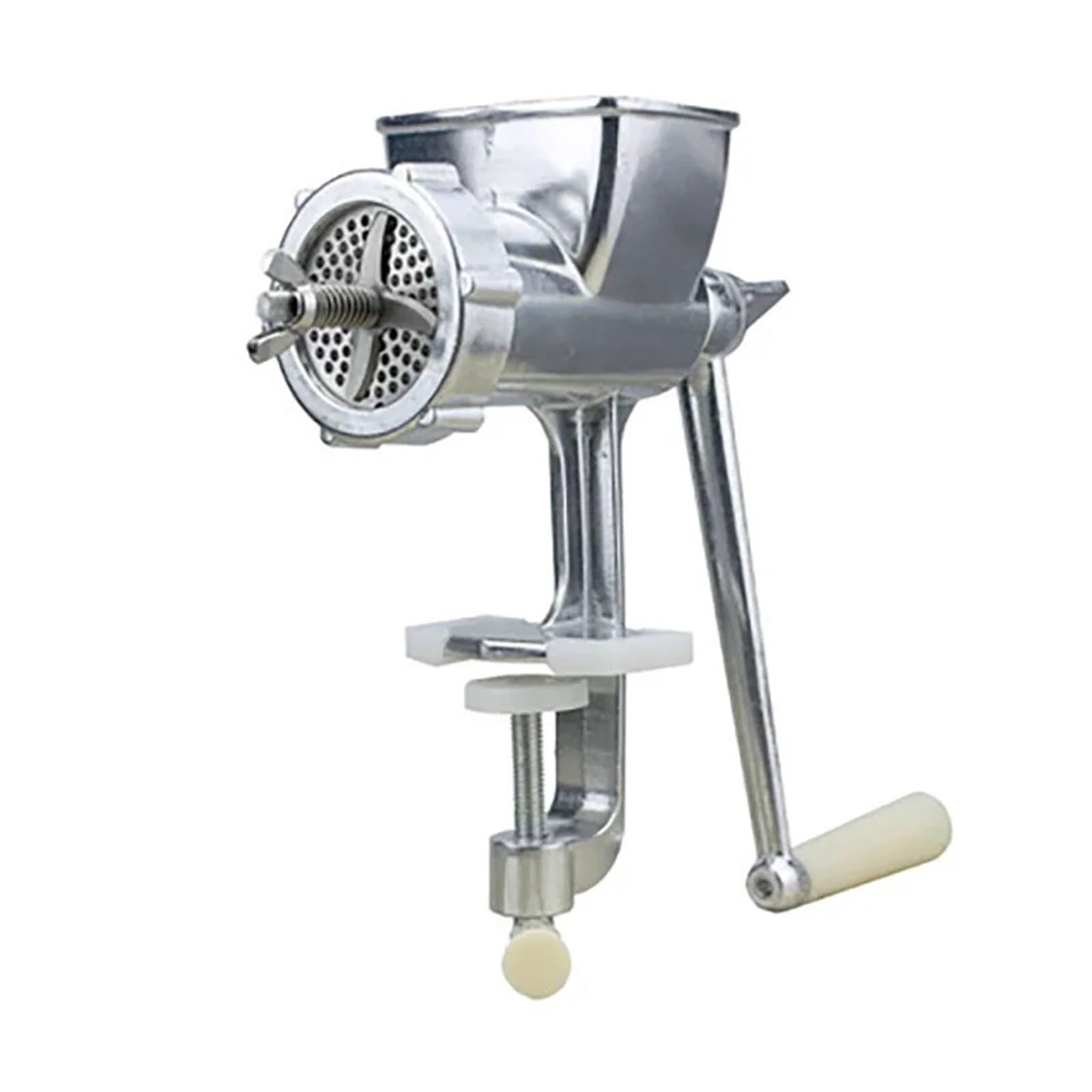 Yhdizsupo Silver Household Small Manual Fish, Poultry And Rabbit Feed Pellet Making Machine/Manual Bird Feed Extruder Processing Tool(1.5Mm Particles)