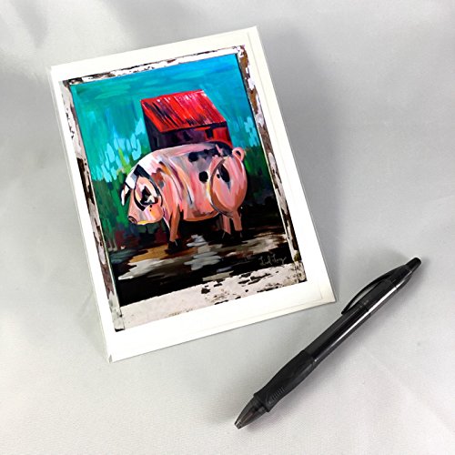 Image of Liesl Long Chaintreuil, Rustic Farm Animal Blank Card Collection, Five Cards /Five Envelopes, Boxed Set - (AML18-VGCS-57)