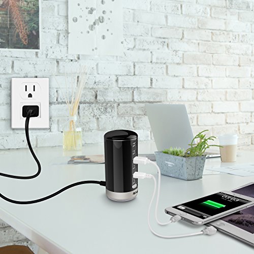 USB Charger, Jelly Comb Universal 6 Ports Desktop USB Charging Station with Smart Identification Technology for iPhone, iPad, Android and Virtually All Other USB Enabled Devices, Black