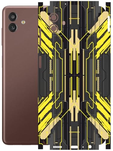 Image of AtOdds - Full Body Back Screen Guard Protector Film - Lamination Wrap Skin Sticker Compatible with Samsung Galaxy M13 (5G) | Scratchproof Matte Finish (Cyber Yellow)