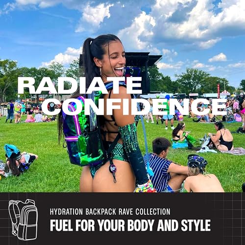 Image of Sojourner Hydration Pack, Hydration Backpack - Water Backpack with 2l Hydration Bladder, Festival Essential - Rave Hydration Pack Hydropack Hydro for Hiking, Running, Biking, Festival Gear