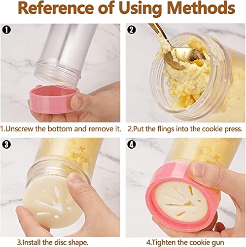 Cookie Press, Cookie Press Gun with 16 Spritz Cookie Press Stencil Discs and 6 Icing Tips, Multifunctional Thicken Cookie Press for Baking, Perfect for DIY Cookie Maker and Cake Icing