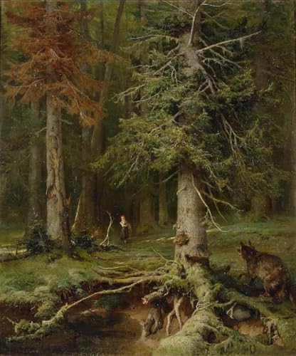 Tableau Le Petit Chaperon Rouge de Klever 60x90cm pour décoration murale de chambre