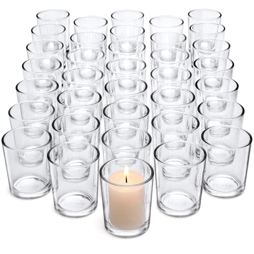 LETINE 72-Pack Votive Candle Holders Designed for Wedding Decor -