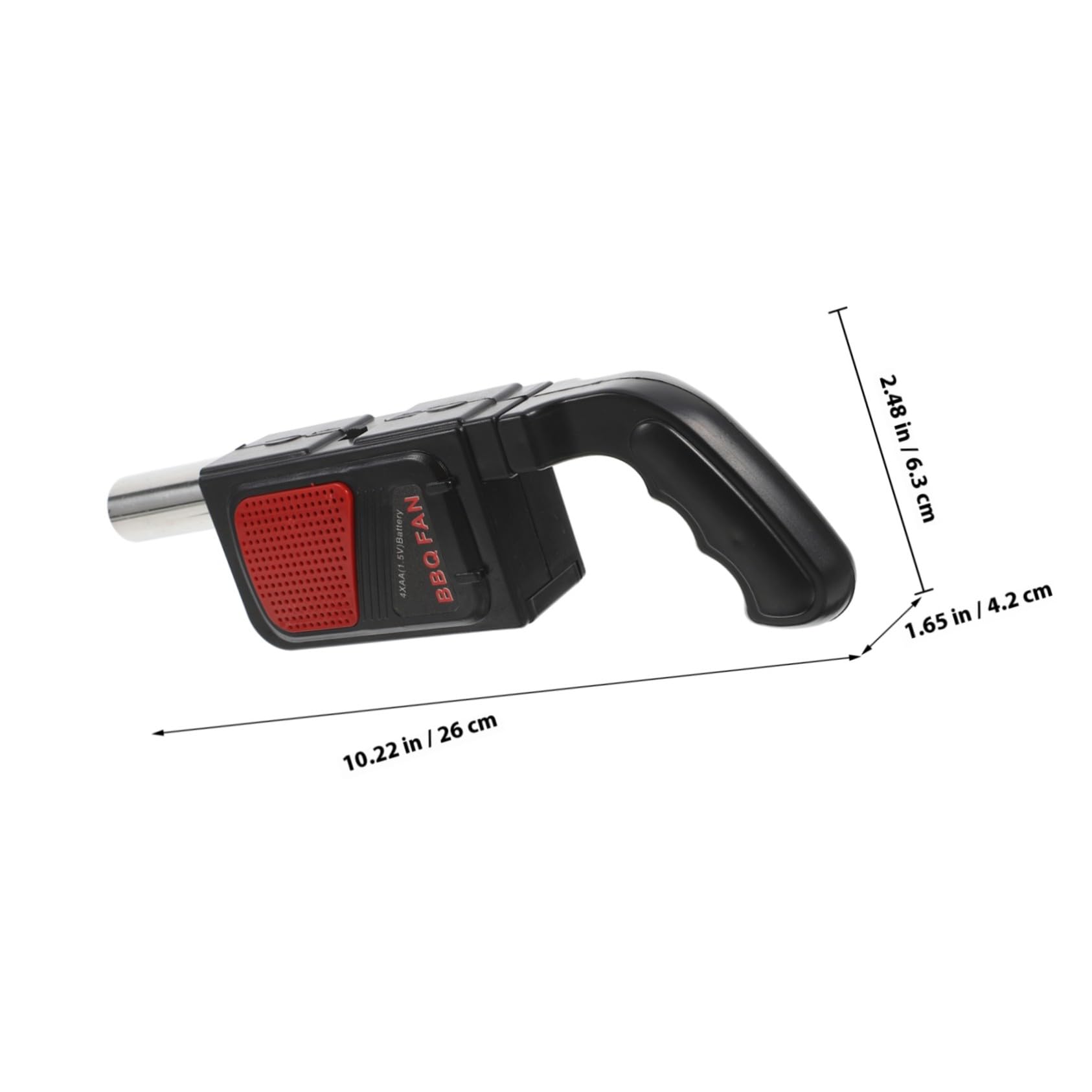 Soffiatore Elettrico per Barbecue 2 Pezzi Design Portatile e Compatto in Abs e Acciaio Inossidabile per Campeggio e Picnic All'aperto Nero