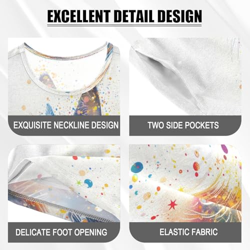 senya Short Sleeve Pajamas Sets Summer Cotton Sleepwear Watercolor Cat4