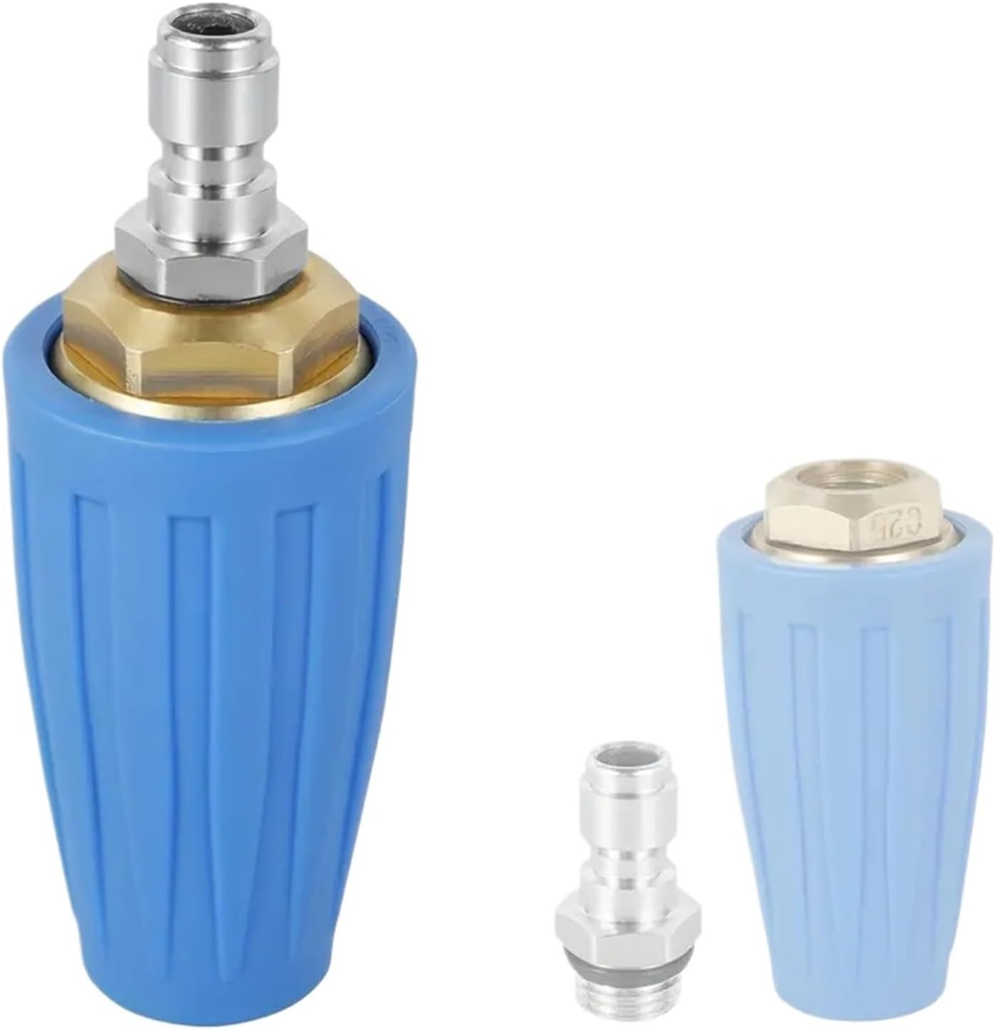 Pressure Washer Tips Turbo Nozzle 1pc 4000psi Turbo-Nozzle for Pressure Washer 1/4 Inch Quick Connect 360 Rotating Turbos Nozzles for Gardening Car Washing Tools(Blue)