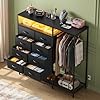 Amazon.com: Harpaq Black Dresser for Bedroom with 8 Drawers and Hanging ...