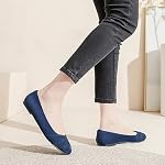 Veittes Women's Wide Width Flat Shoes - Comfortable Casual Round Toe Slip On Dress Ballet Flats for Office Work