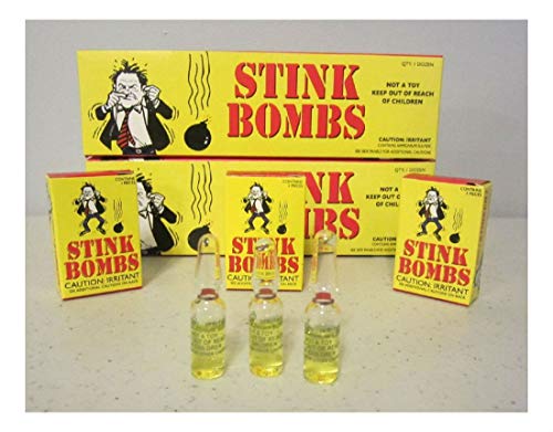 12 Stink Bombs Glass VIALS Stinky Smelly Nasty Fart Gas Bomb Smell Gag Gift
