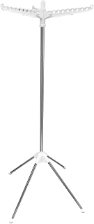 Relaxdays Tendedero Plegable para 27 Perchas, 15 kg, 143 x 56 cm, Color Blanco y Plateado