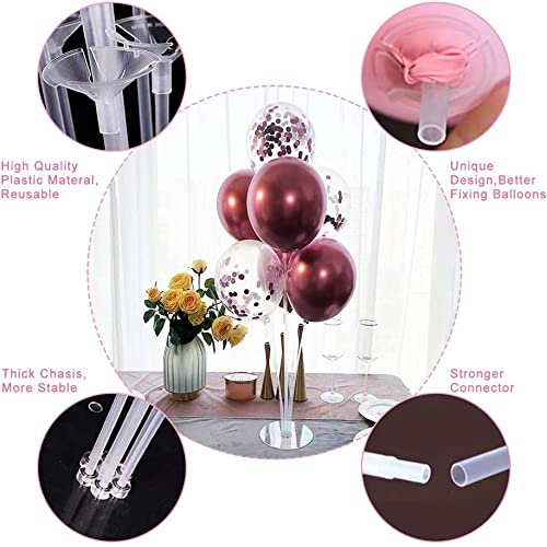 Qiningxia Kit de suporte de balão transparente de plástico para decoração de balões para festa