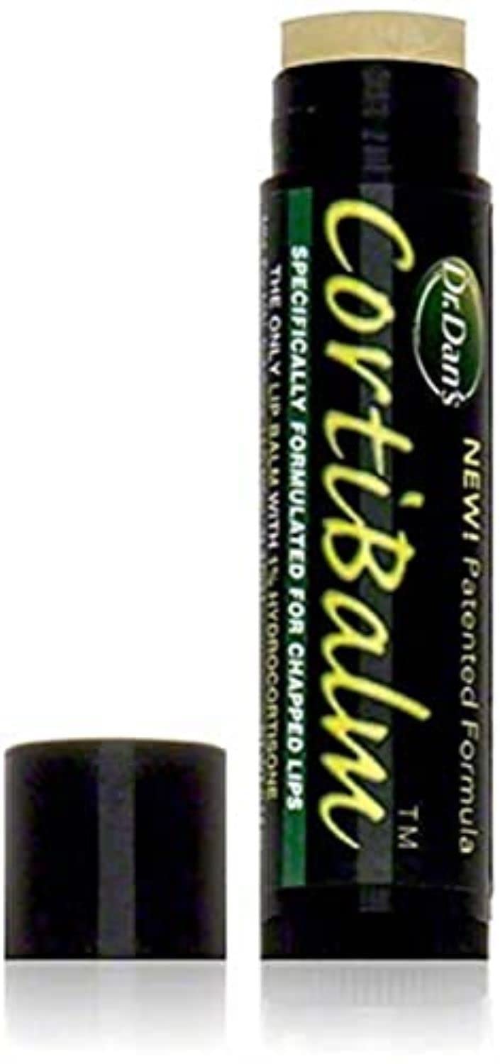 Dr. Dan's Cortibalm for Dry Cracked Lips - Healing Lip Balm for Severely Chapped Lips - Designed for Men, Women and Children - 2 Pack : Beauty & Personal Care