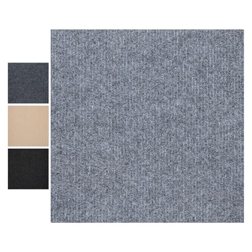 Image of CUCOS Self-Adhesive Carpet Tiles 50×50cm, 10 Pack Light Grey Peel and Stick Floor Tiles for Flooring, Home, Office, Living Room, Bedroom – DIY Carpet Squares