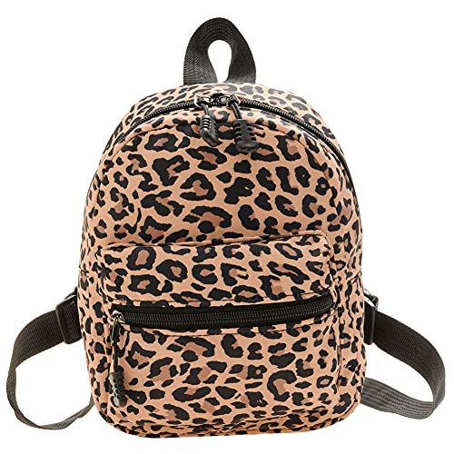 Moda genérica Animal Animal estampado mochila casual bolsos, Leopardo marrón., 41CM*27CM*12CM