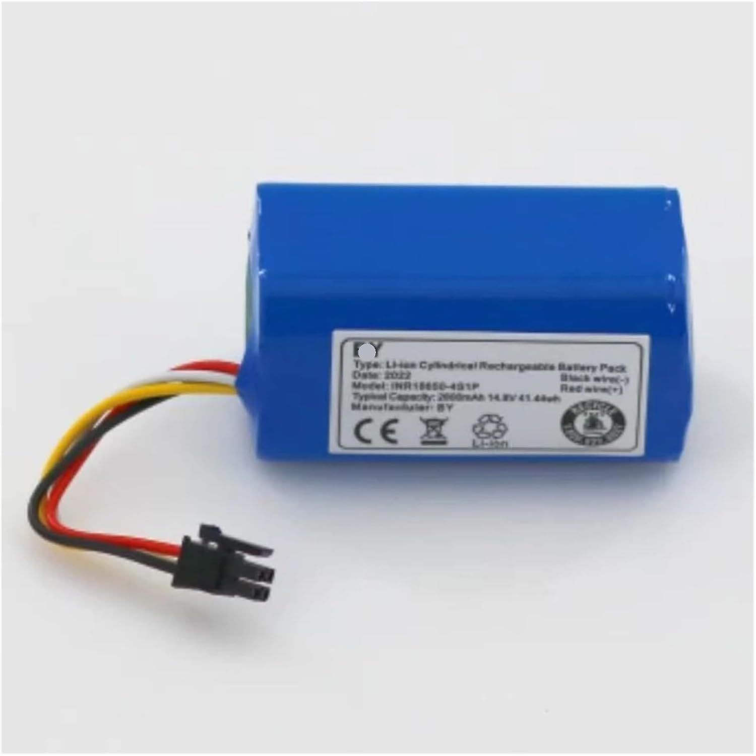 14.4V 2800mAh 3400mAh Li-ion Battery，Compatible for Ursus Trotter BP14426E 4INR19/66，Robot Vacuum Cleaner Spare Parts(1pcs 3400mAh Battery)