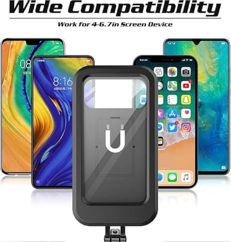 Image of Mobile Stand,Waterproof Cell Phone Mount Holder,Universal Bike-Cycle /Scooty Handlebar Sensitive Touch Screen,Fit 4-7.2 inch All Smartphones Adjustable 360 Rotation Phone Case with TPU