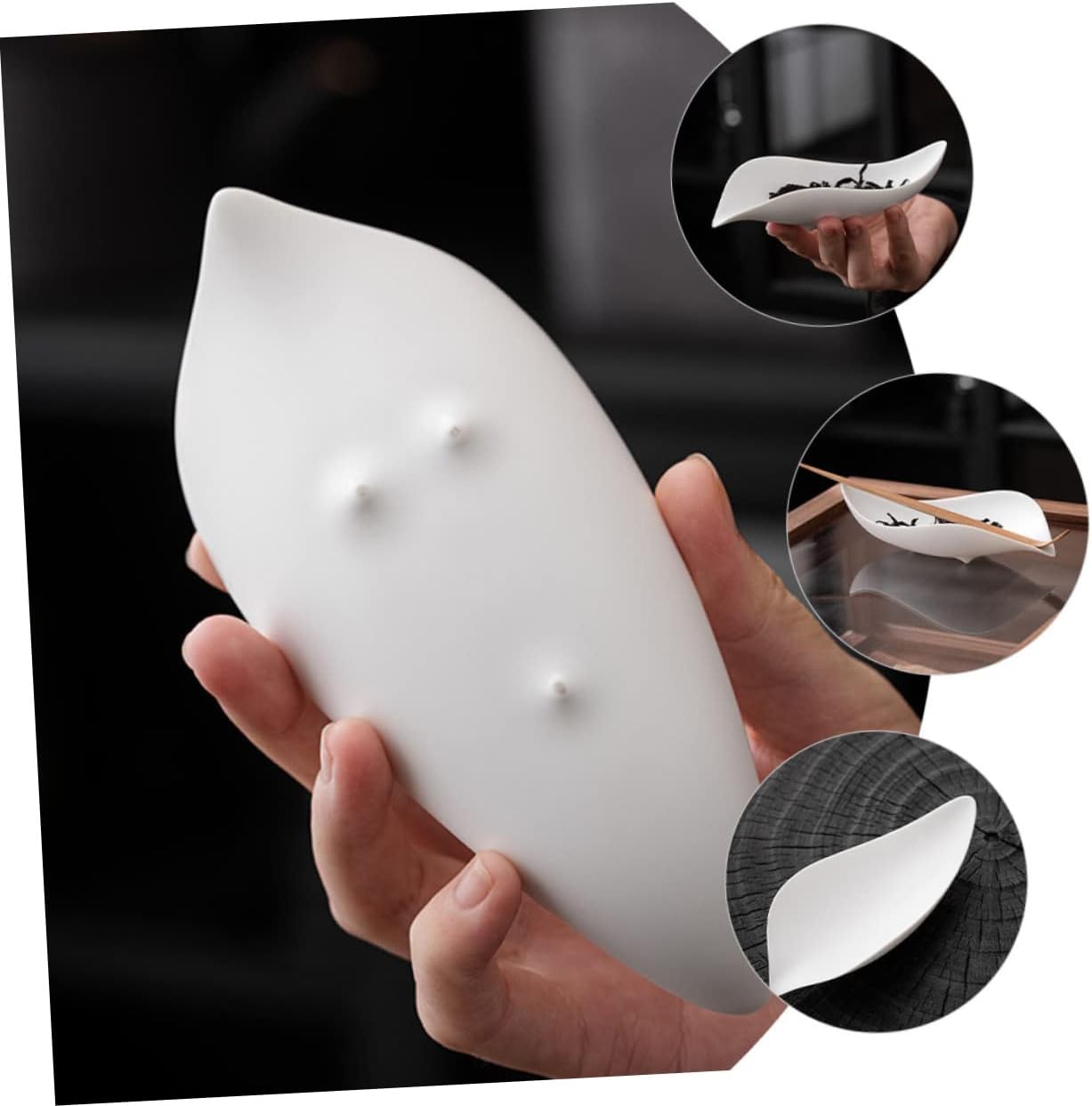 Household Ceramic Tea Scoop Delicate Tea Spoon for Loose Tea Condiments Shovel Design Safe Sturdy Kitchen Supply for Tea Lovers present Giving