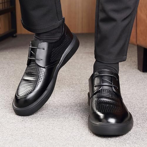 Men's Classic Lace Up Slip-On Leather Shoes, Anti-Slip Classic Modern Formal Leather Shoes Casual Loafers for Party Dating Prom2