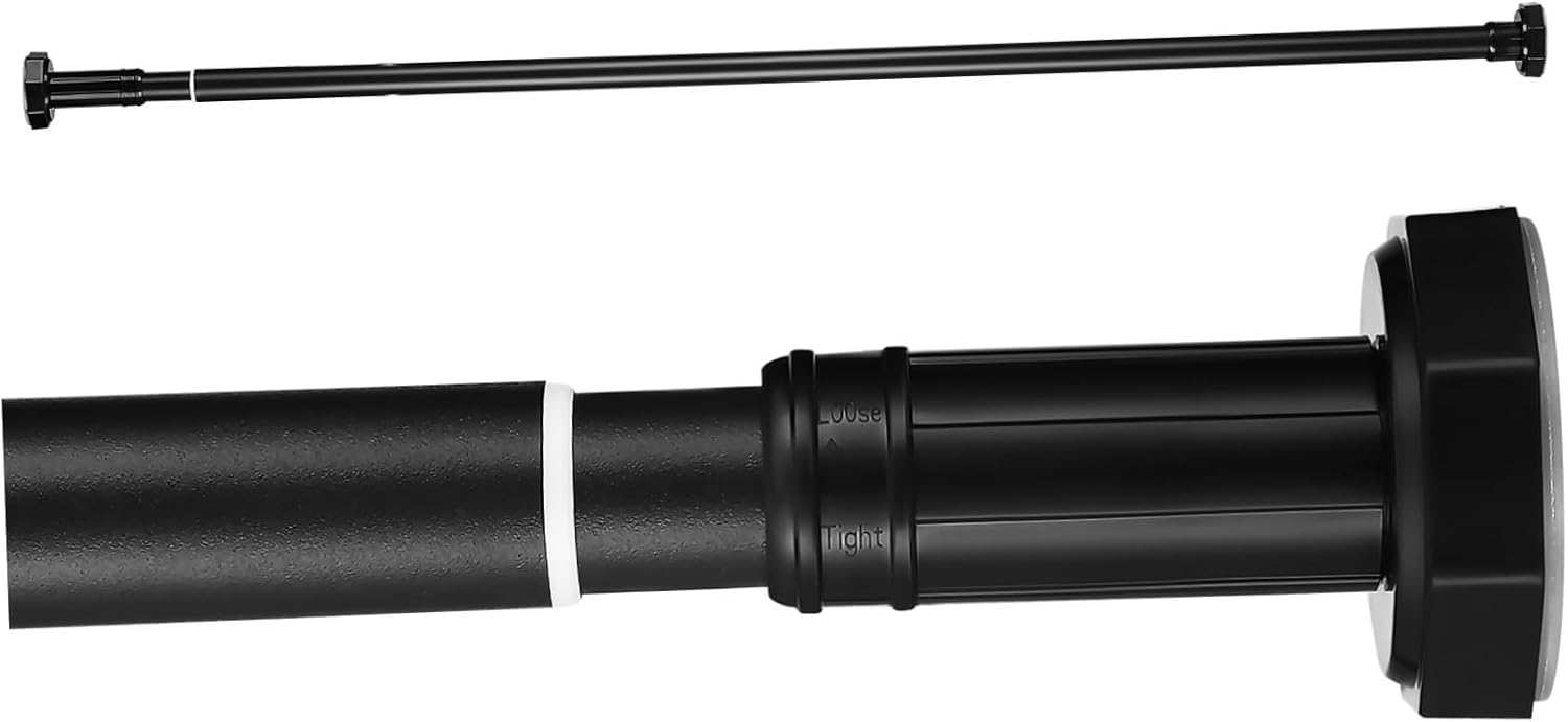 Unomor Telescoping Shower Curtain Rod Adjustable No Drill Tension Rod for Bathroom Expandable Clothes Hanging Pole Multi Purpose Use for Windows Closets