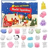 🎁Juguete de cuenta regresiva de Navidad: Detrás de cada puerta se esconde un divertido juguete de mochi, hay un total de 24. Los niños pueden sacar regalos de Navidad de la caja según la fecha en la caja. Deje que los niños reciban una sorpresa todos los días antes de Navidad de 2023.