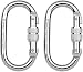 ISOP Heavy Duty Climbing Snap Hooks Pack of 2 - Breaking Strength 11KN Durable Spring Hooks for Rigging, Ropes, Hammocks, Camping