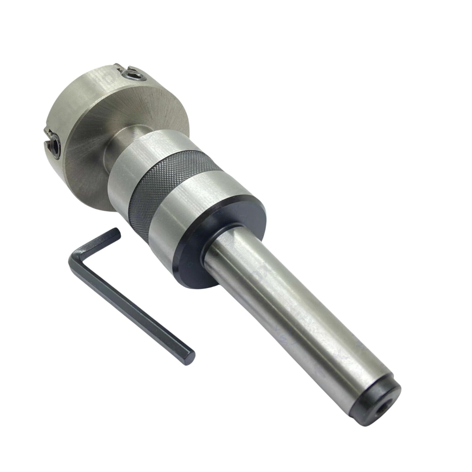 Mitlaufende MK2 Körnerspitze mit 70mm Vierbackenfutter – Präzisions Drehmaschinen-Zubehör, Reitstockaufnahme mit M14x1 Gewinde, 4-Backenfutter unabhängig einstellbar