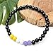 Vilda Jewellery Non Binary Flag Bead Bracelet, 6mm Yellow White Lavender and Black Acrylic Beads, LGBT Pride Awareness : Size Small/Medium 7 inches, Jewelry Gift for Enby