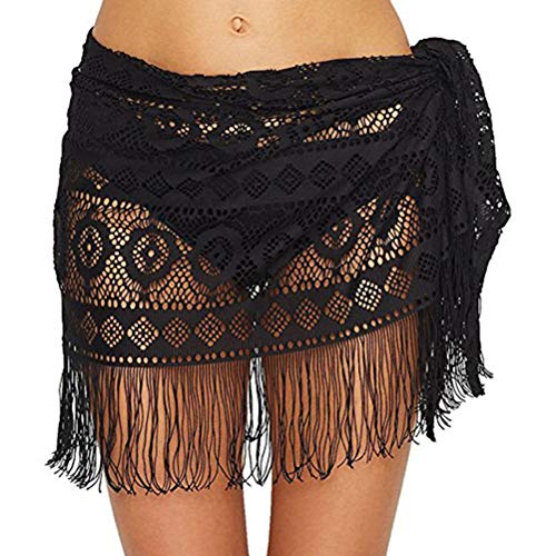 KESYOO Vestido de praia sexy de renda para praia, praia, praia, verão, praia, saia para mulheres, Pr