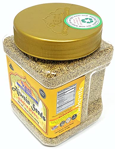 Rani Ajwain Seeds (Carom Bishops Weed) Spice Whole 16Oz (1Lb) 454G Pet Jar ~ All Natural | Vegan | Gluten Friendly | Non-Gmo | Indian Origin #TOP5