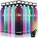 HoneyHolly Bottiglia Termica Acciaio Inox 1 litro Thermos Freddo/ caldo 1000ml Borraccia Isotermica Senza Perdite Grande Borraccia Acqua per Fitness,Yoga, Palestra,Caffè,Te, Ufficio | Bicolori