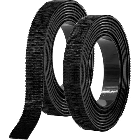 Industrial Strength - 10FT 2 Pack Black Indoor/Outdoor Adhesive Mounting Tape - Self Mating Reclosable Fastener Compatible with 3M SJ3550 / SJ3560 Dual Lock Cover