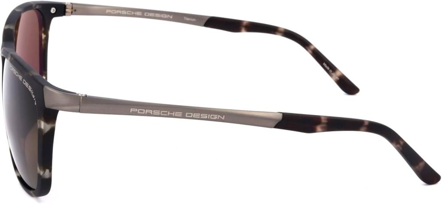 Porsche Design P8673 HAVANA Size 57 Sunglasses Man, Brown