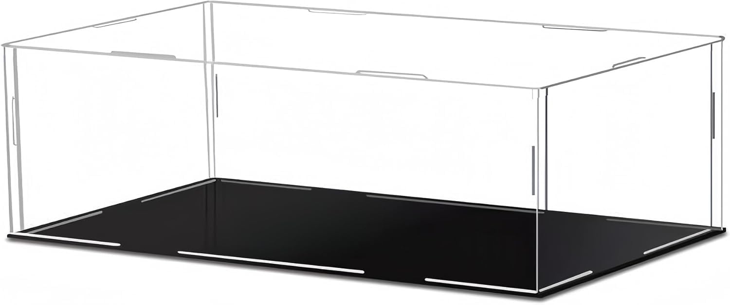 Acrylic Clear Display Case Perspex Box Display Cabinets for Collectables, Assemble Countertop Dustproof Protection Showcase for Toys Models Action Figures (25x10x10 (9.8"x3.9"x3.9"))-image-6
