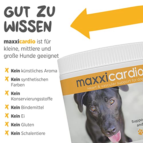maxxipaws maxxicardio Herz- und Kreislauf Ergänzungsfuttermittel in Pulverform für Hunde, 90 g