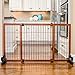 Carlson Extra Tall 70-Inch Wide Adjustable Freestanding Pet Gate, Premium Wood (2870 DS),Brown