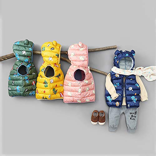 Baby Todder Winter Hooded Puffer Vest Cute Cartoon Sleeveless Lightweight Waistcoat Jacket For Kid Girls Boys #TOP6
