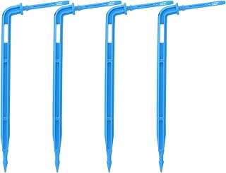 100pcs Automatic Drip Irrigation System Automatic Drip Waterer Dripper Drop Blue Dripping Water Drip Emitter Stakes Automatic Drip Irrigation