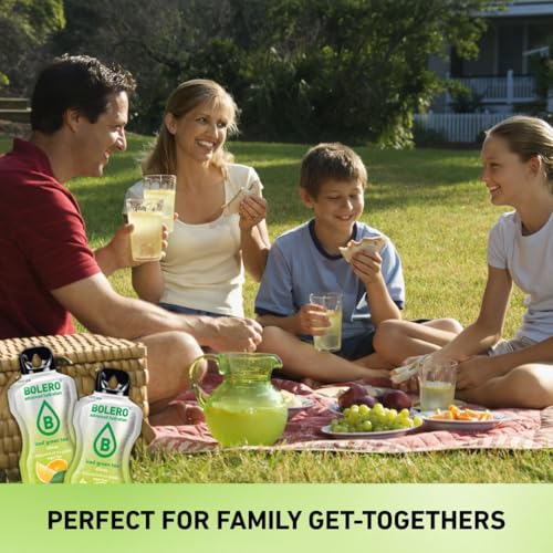Bolero ICED GREEN TEA MIX 24x3g | Saftpulver ohne Zucker, gesüßt mit Stevia + Vitamin C | geeignet für Kinder, Sportler und Diabetiker | glutenfrei und veganfreundlich