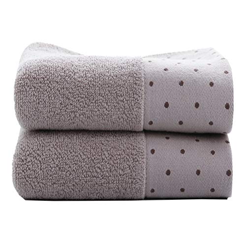 Tinymumu Hand Towel Set, 2-Pack, Polka Dot Pattern Cotton Soft Absorbent Towels For Bathroom, 13.4 X 29.5 Inch (Brown) #TOP7