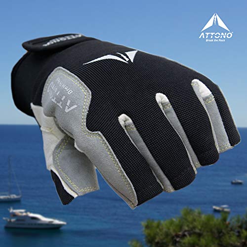 ATTONO Segelhandschuhe Sommer Segeln Regatta Wassersport Handschuhe - Gr. 8/M