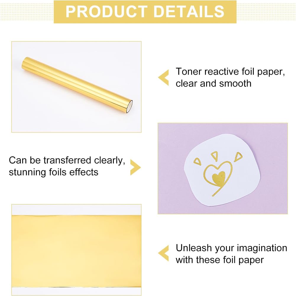 Amazon.com: SUPERFINDINGS 1 Roll Gold Toner Reactive Foil 16.4Ftx7