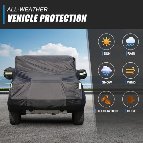 Image of for INEOS Grenadier Exclusive Car Cover All Weather Waterproof, Universal in All Seasons Snowproof Rainproof Premium Car Cover Compatible with INEOS Grenadier 2020-2024(Black)