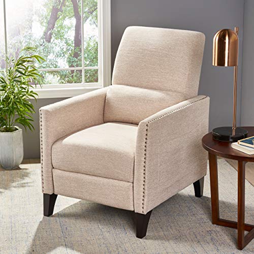 Sillón acolchonado beige marrón miniatura 2