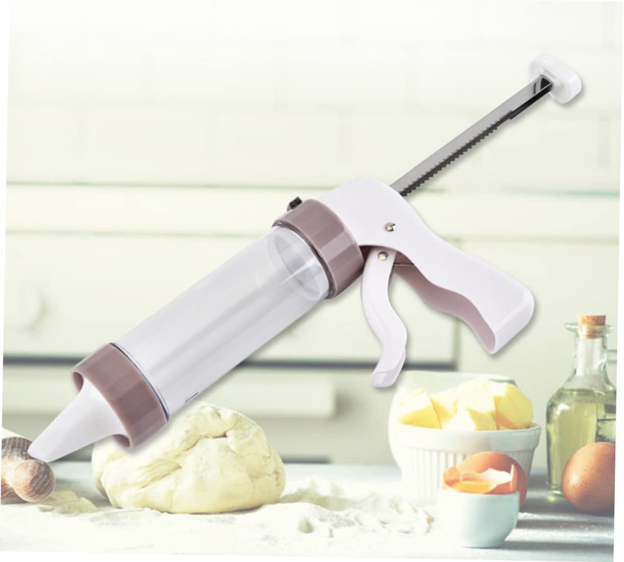 Manual Cookie Piping Presser Ergonomic Dessert Decorator for Home Baking Easy to Use Biscuit Maker Tool with Design for Cake Decorating Supplies