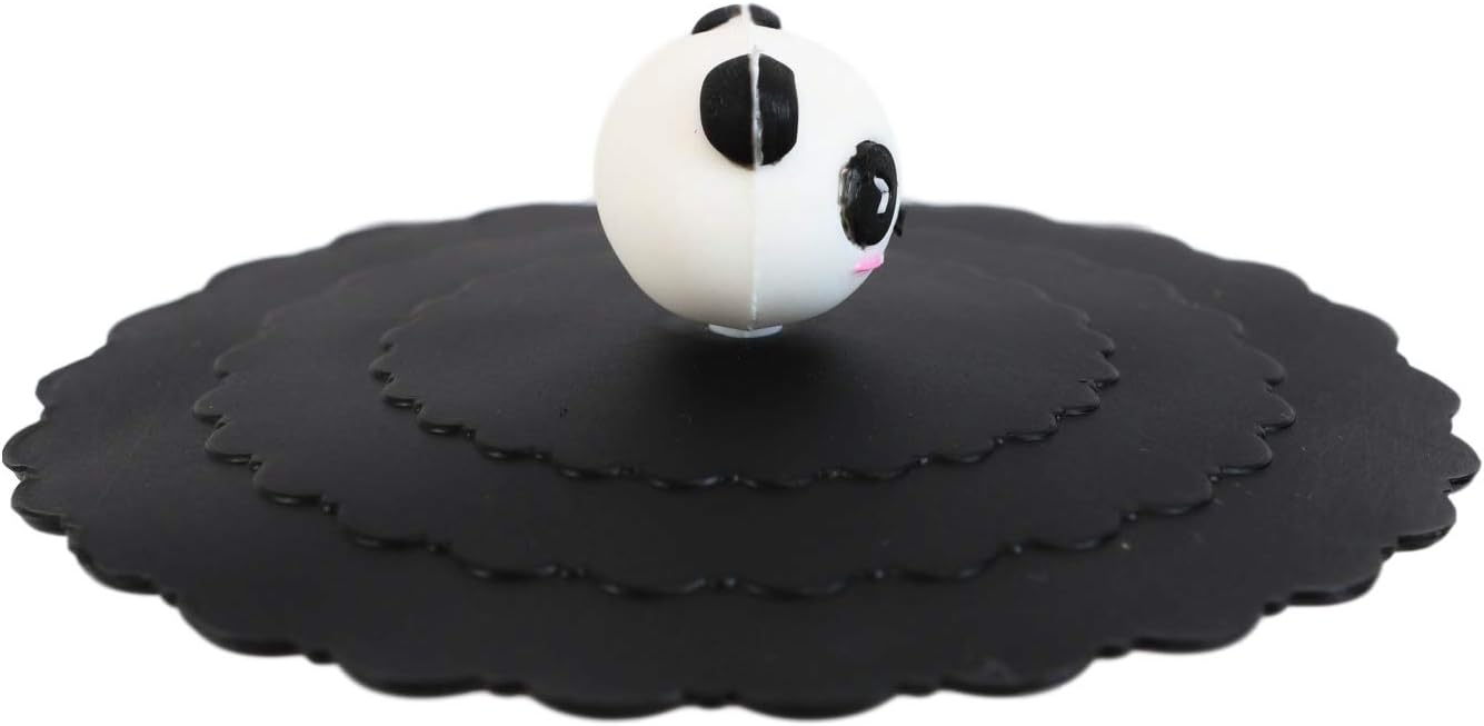 奇抜な動物 カラフル シリコンカップ蓋 円形 ホット コールド 飲料 コーヒー ティーカップ カバー 防塵 気密 密封 こぼれ防止