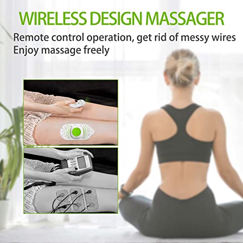 Simusi Wireless Tens Unit Muscle Stimulator - Remote Controlled Electronic Massager For Pain Relief - Back, Shoulder, Waist, Neck, Arm, Leg, And Foot #TOP4