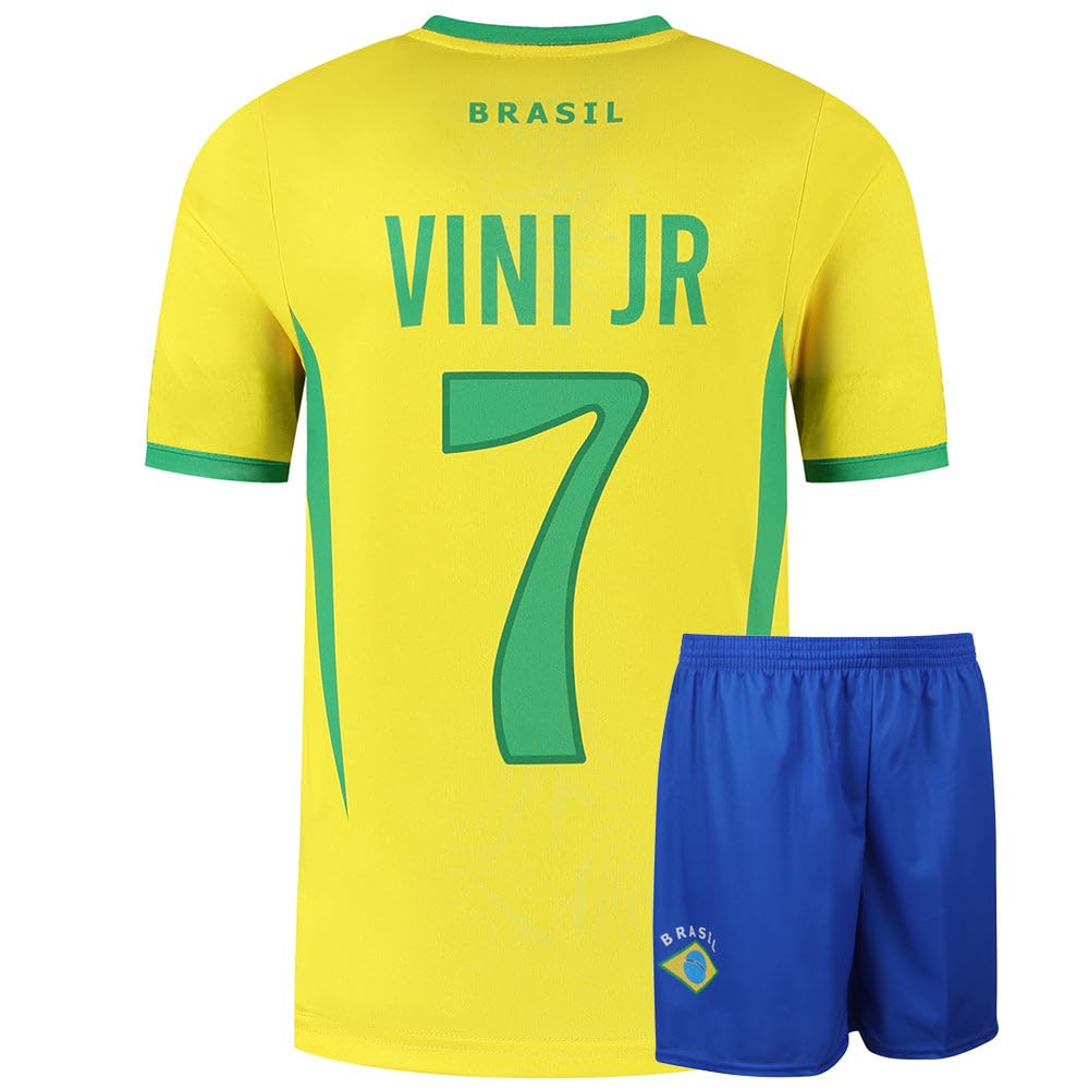 Maillot De Foot Brésil Domicile Vini JR. - Enfants et Adultes - Ensemble Foot
