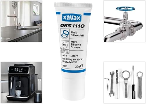 Miniatura 3 de Xavax OKS - Grasa de silicona múltiple para el cuidado y mantenimiento de máquinas de café apta para alimentos, transparente, 0.71 oz