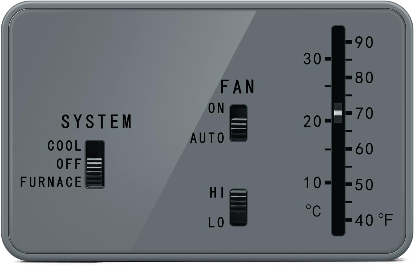 RV Thermostat, Briidea RV Analog Thermostat (Cool Only/Furnace), Replace for Dometic 3106995.032, 12 VDC